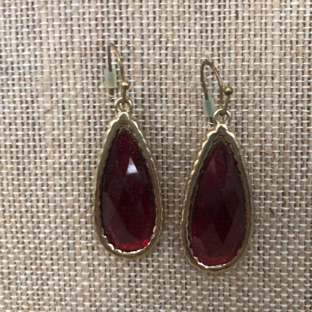 Ruby Red Earrings